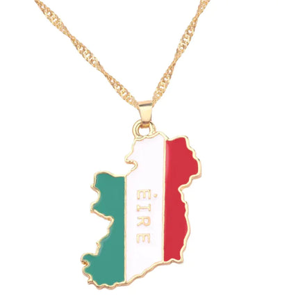 Necklace of geographical maps of the world