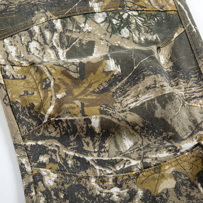 Unisex Camouflage Loose Straight Long Pants