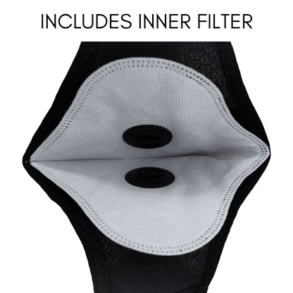 Performance Sports Face Mask with Activated Carbon Filter and