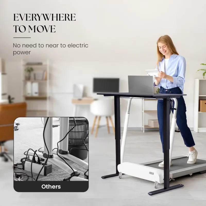 Hand-Crank Adjustable Office Desk Height Adjustable, With Flat Metal Legs Perfect For Home, Office, Gaming, Or Study Use