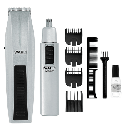 Wahl Battery Operated Beard and Nose-Hair Trimmer Mens Grooming