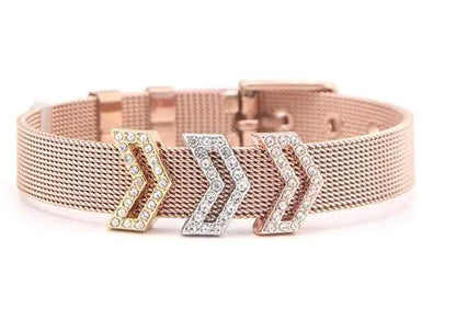 Stainless Steel Slider Bracelet -Rose Gold