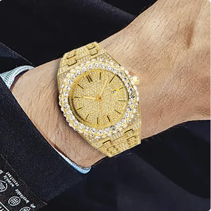 Men's Fashion Starry Diamond Quartz Watch