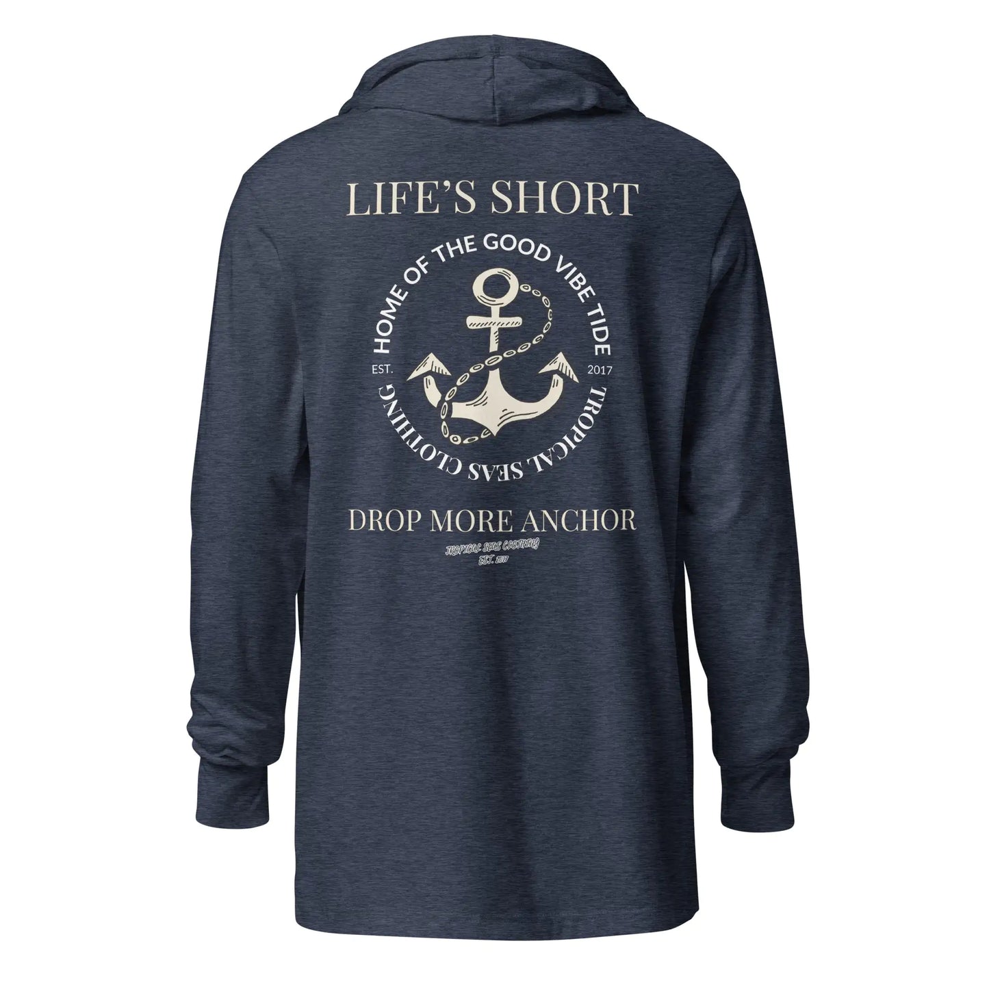 Unisex Drop More Anchor Hooded Long-Sleeve Tee