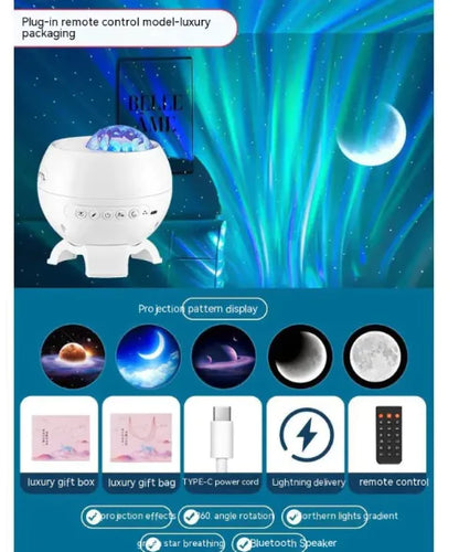 Northern Lights Starry Sky Projector Small Night Lamp Bedroom Atmosphere