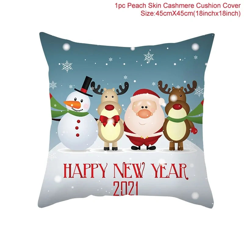 Cartoon Christmas Pillow Cover