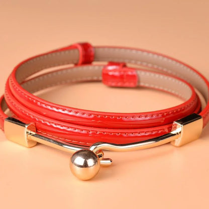 Women's Bright Leather Fashion Belt