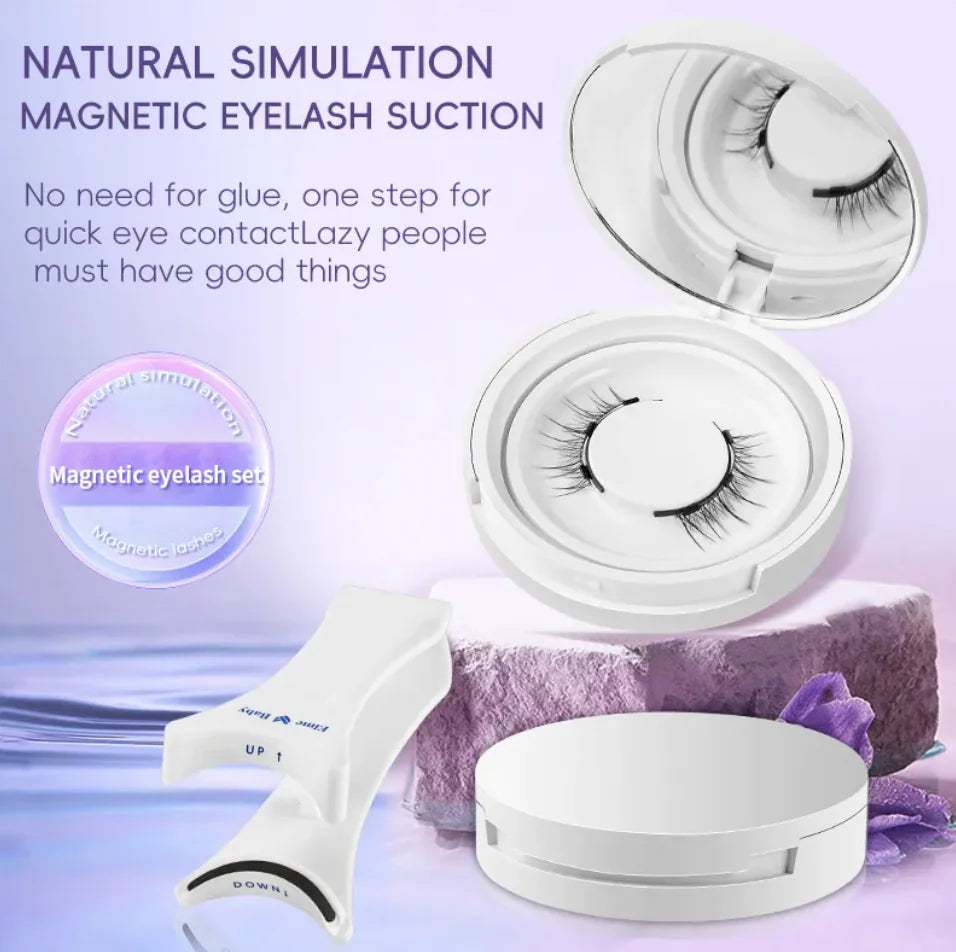 Natural Magnetic Suction False Eyelashes - Super Soft Mink Hair