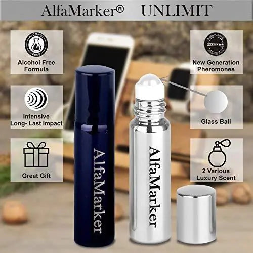 Unlimit Pheromone Cologne for Men Men`s Pheromone Oil Perfume Set 2x5 ml