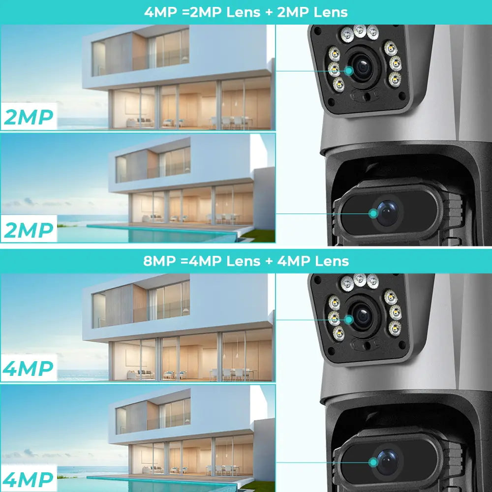 4k Resolution Camera Dual Lens And Screen