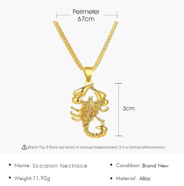 Gold Scorpion Necklace