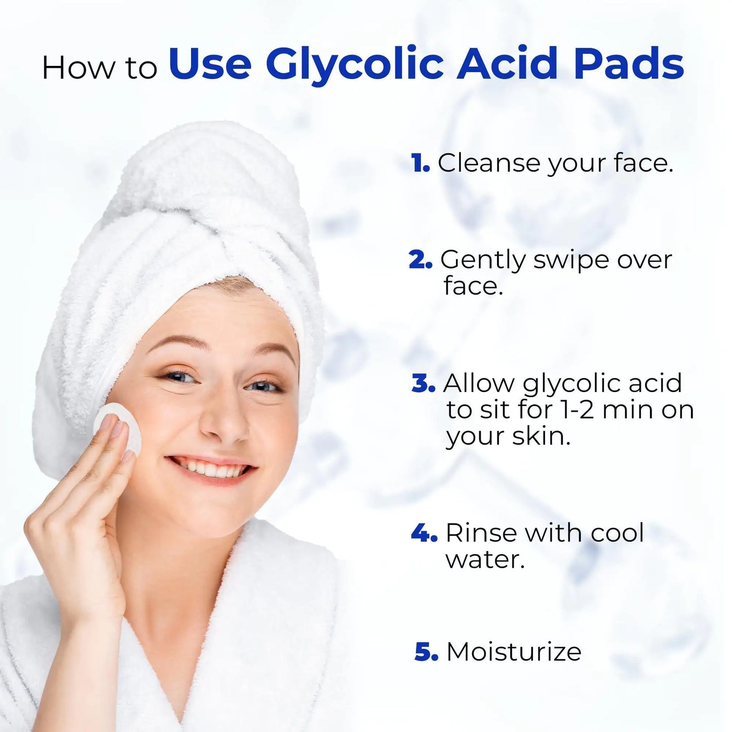 Glycolic Acid Pads 35% Anti Aging Treatment for Clearer Smoother Skin Acid Peel