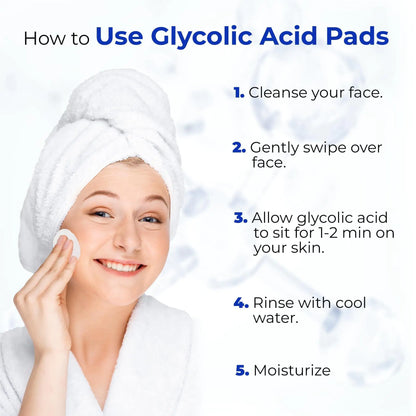 Glycolic Acid Pads 35% Anti Aging Treatment for Clearer Smoother Skin Acid Peel