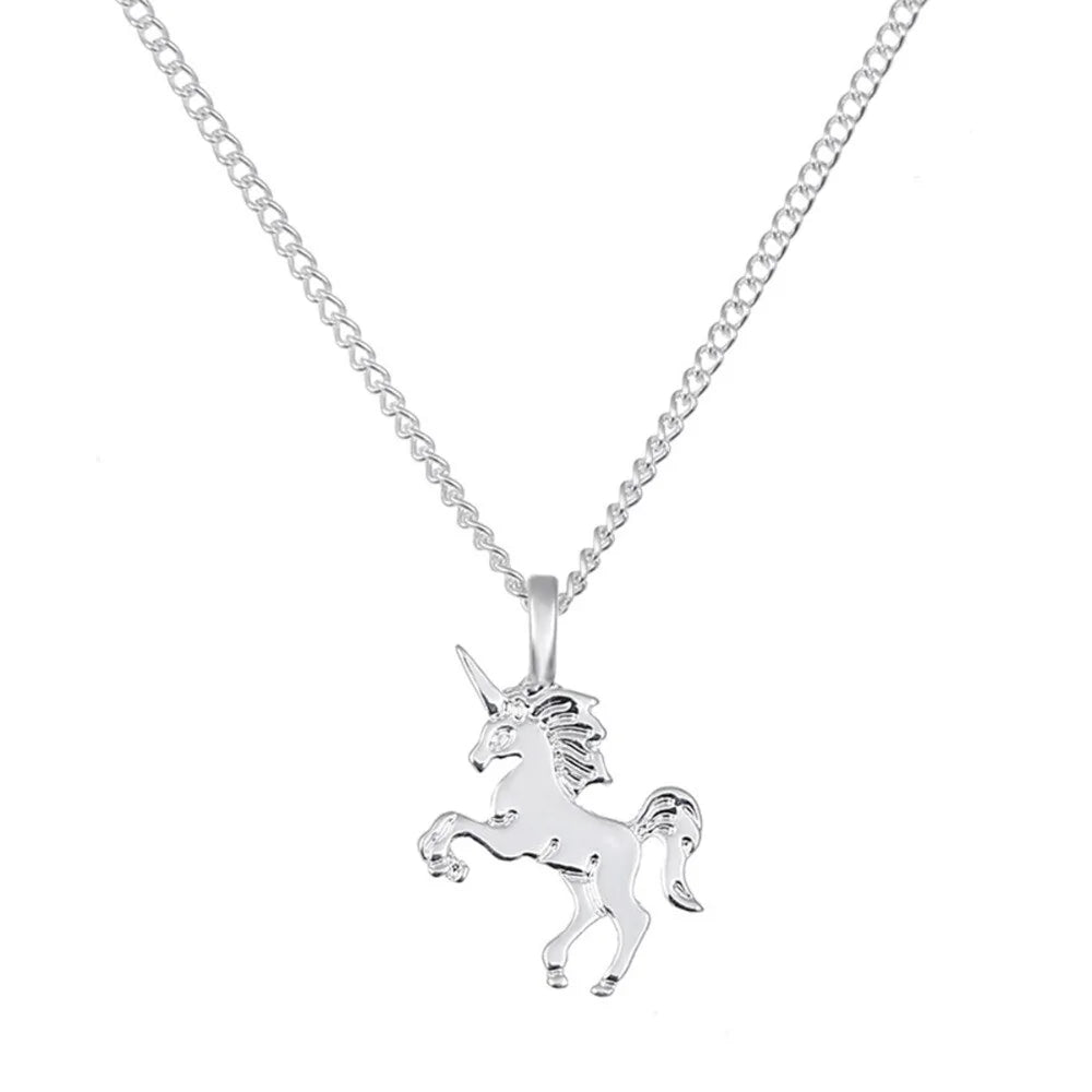 Gold Unicorn Pendant Necklace