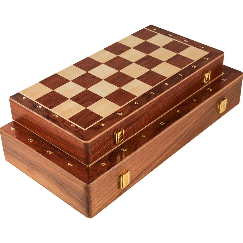 Chess Solid Wood Set Large Children's Wooden Folding Chessboard