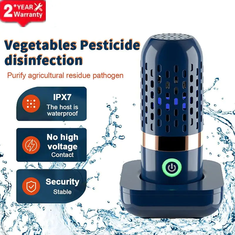 REUP Food Purifier with OH- purification technology for vegetable pesticide disinfection and pathogen removal, featuring IPX7 waterproof design.