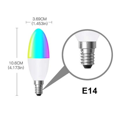 5W WiFi Smart Candle Bulb