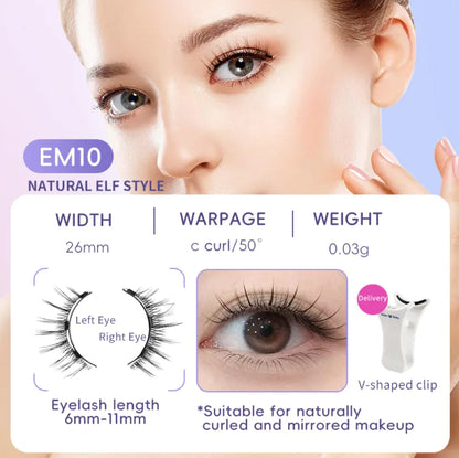 Natural Magnetic Suction False Eyelashes - Super Soft Mink Hair