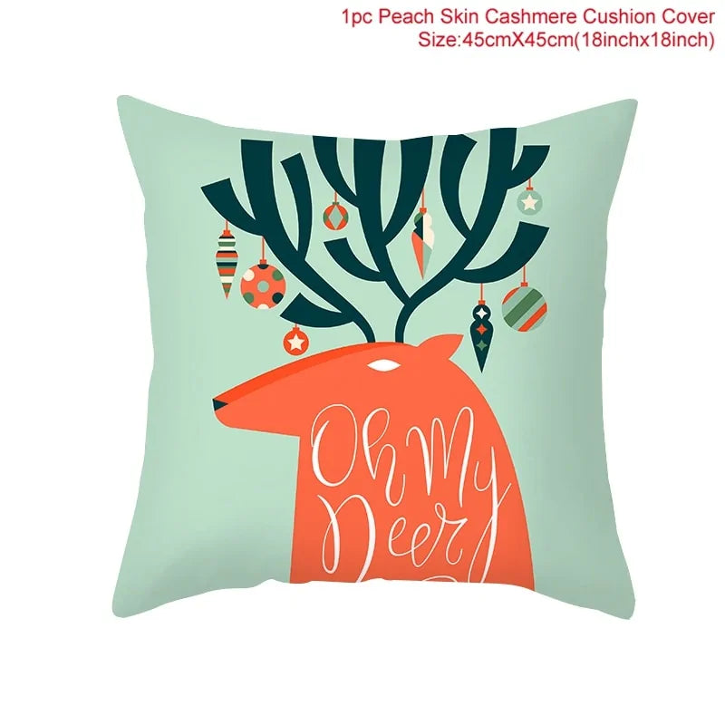 Cartoon Christmas Pillow Cover