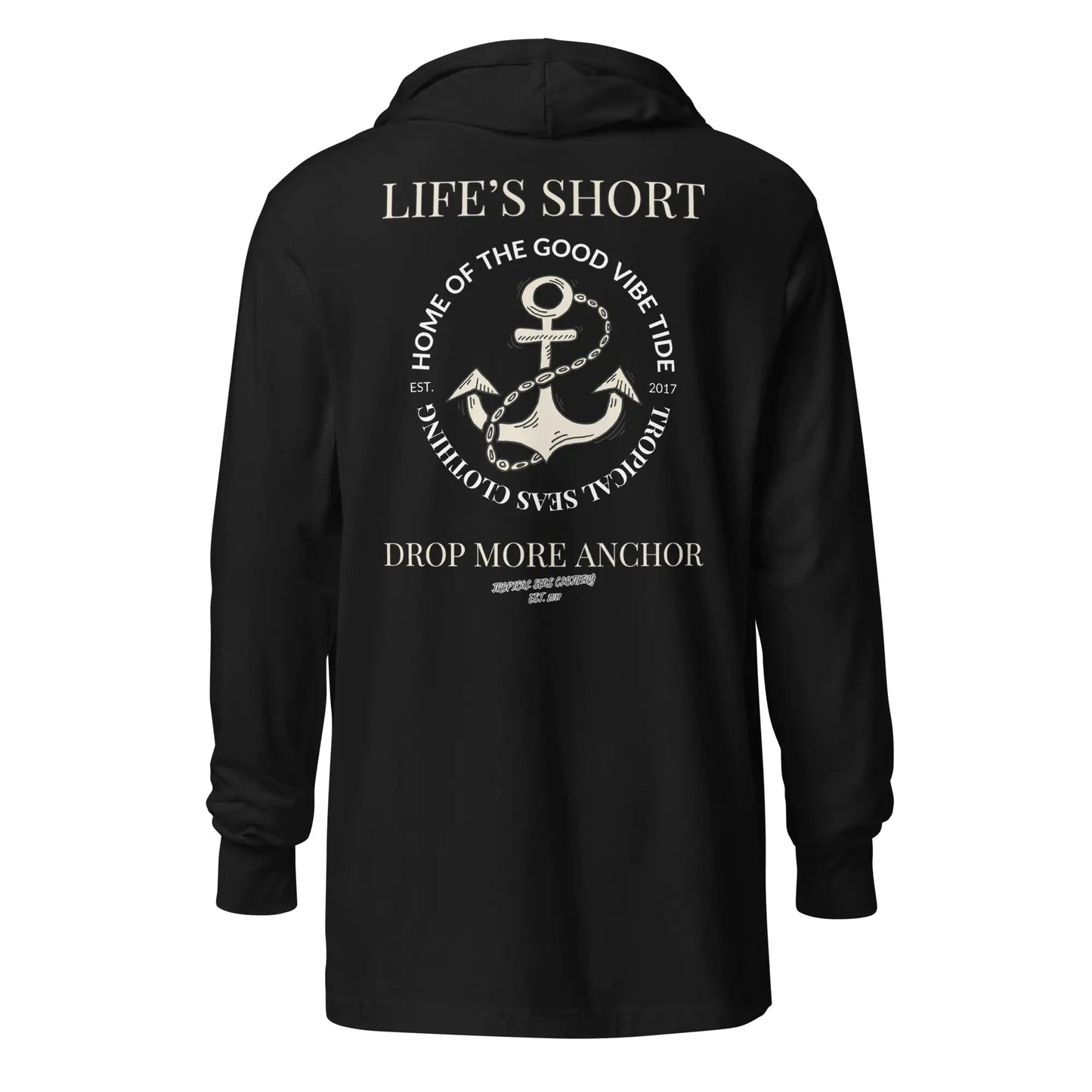 Unisex Drop More Anchor Hooded Long-Sleeve Tee