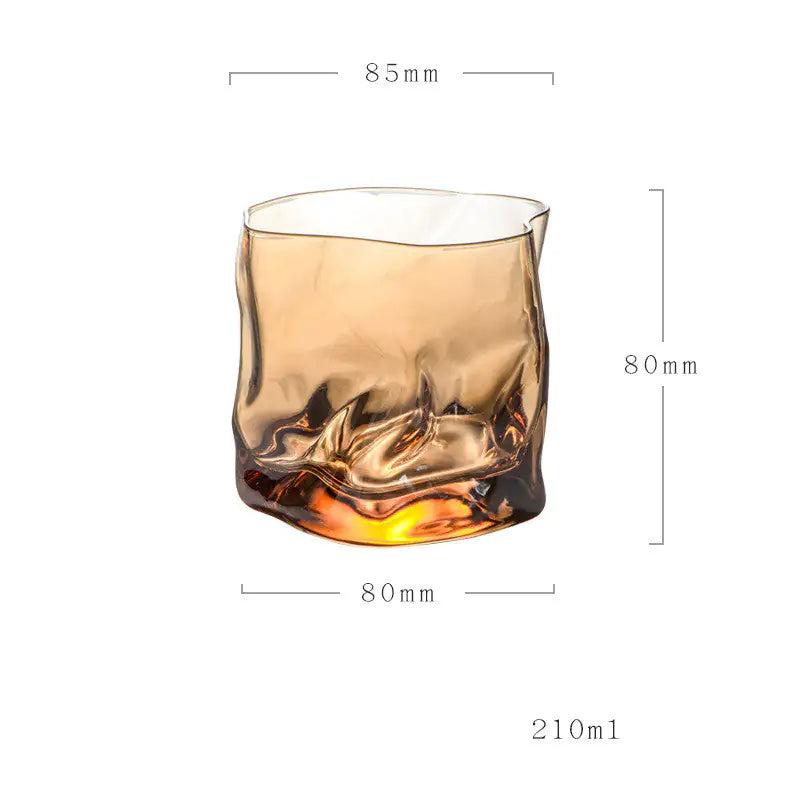 Unique Irregular-Shaped Whiskey Glass