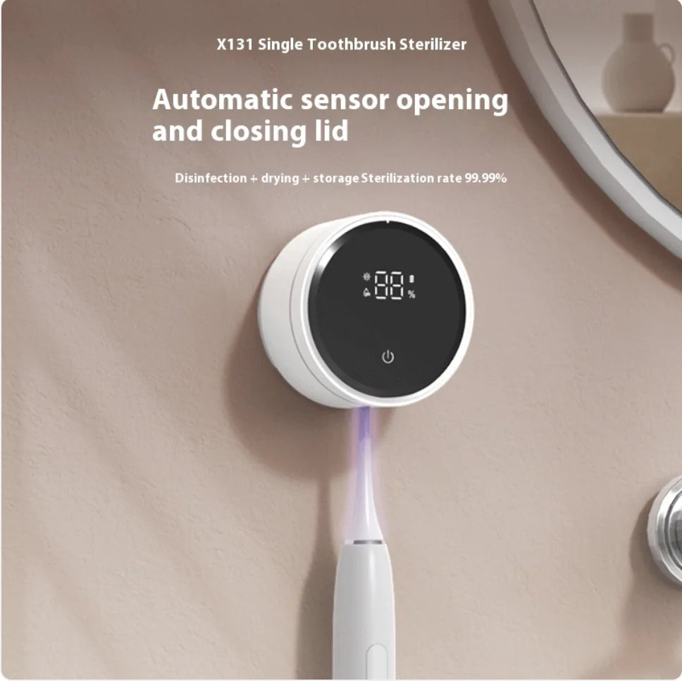 USB Wall-Mounted Toothbrush Sterilizer with Smart Induction Disinfection Box