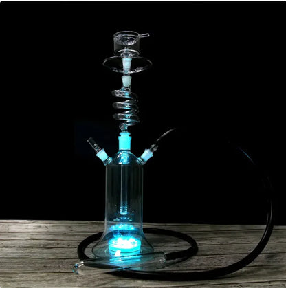 LumiSpin LED Glass Hookah – European & American Style