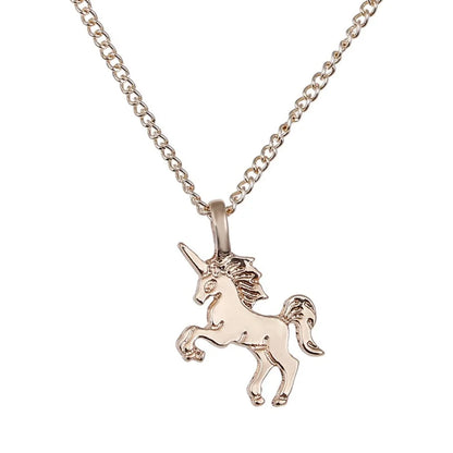 Gold Unicorn Pendant Necklace