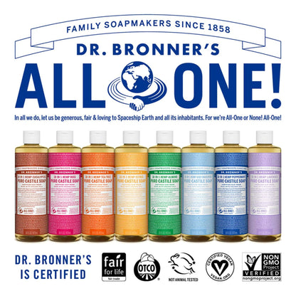 Dr. Bronner’s - Pure-Castile Liquid Soap (Baby Unscented, 16 Ounce) - Made with Organic Oils, 18-in-1 Uses: Face, Hair, Laundry & Dishes For Sensitive Skin & Babies, No Added Fragrance, Vegan, Non-GMO 16 Fl Oz (Pack of 1)