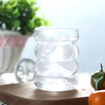 Wave-shaped Glass Cup Set