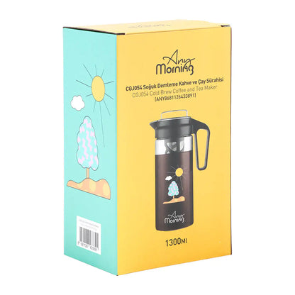 Any Morning Cold Brew Coffee Maker, Coffee Brewer for Ice Coffee & Ice Tea, 1300 ml