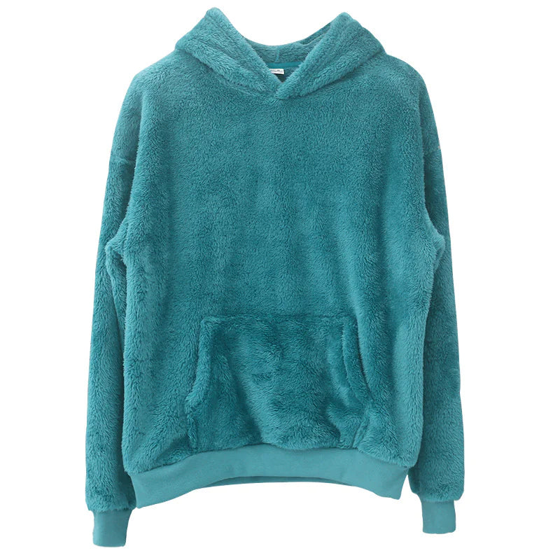 Velvet Hooded Sweater Men's Plush Sweatshirt