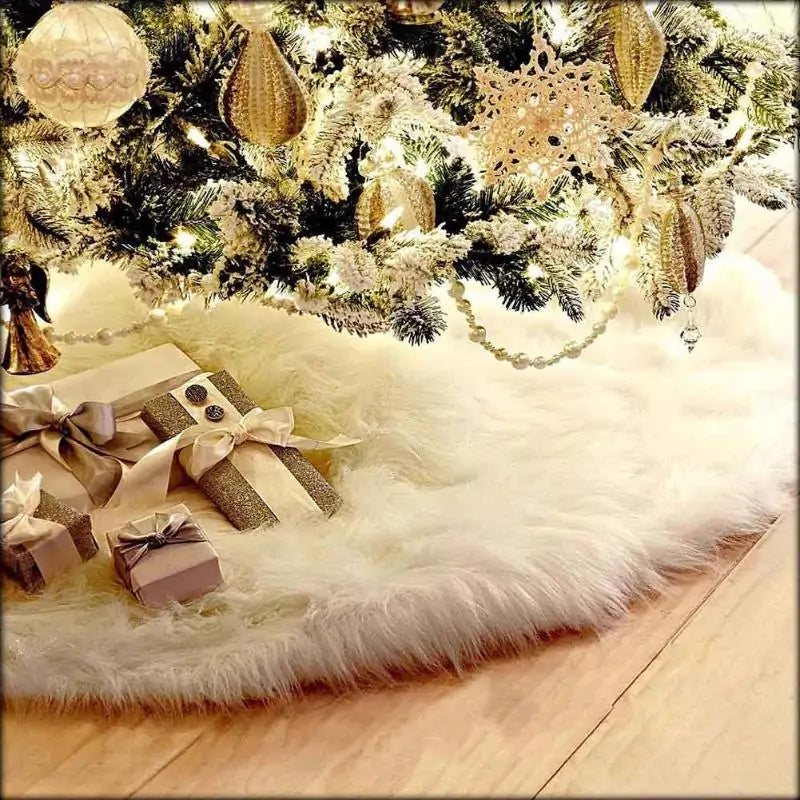 Fur Christmas Tree Skirt