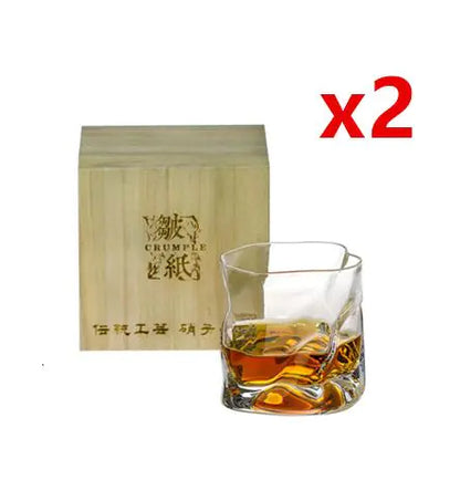 Crumple Japanese Style Whiskey Glass