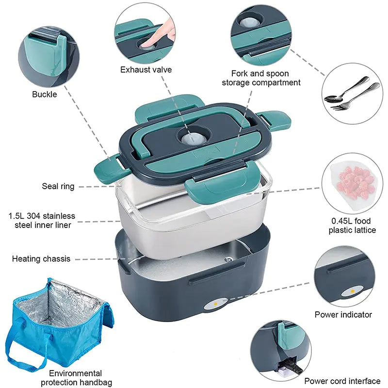 Dual Use Electric Heated Lunch Box