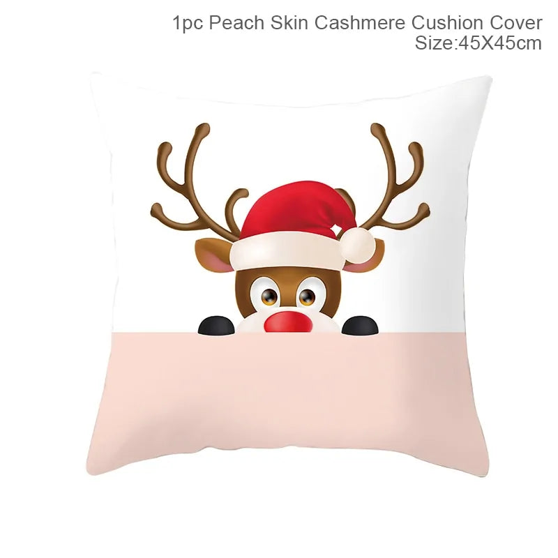 Cartoon Christmas Pillow Cover