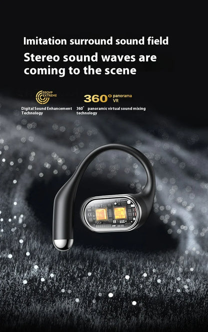 Wireless Bluetooth Sports Headset Ear Hook Design