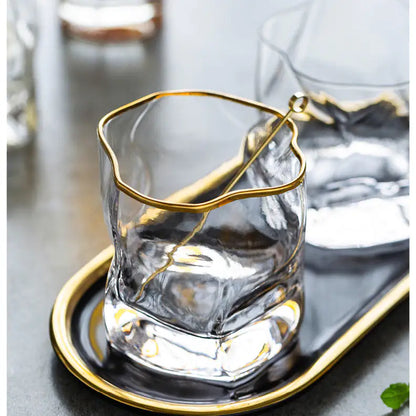 Unique Irregular-Shaped Whiskey Glass