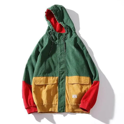 Color Block Corduroy Jacket