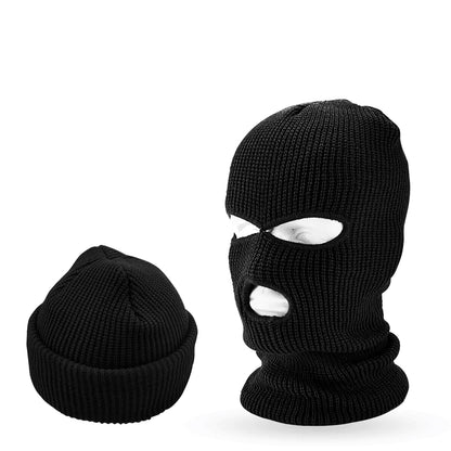 3 Hole Winter Face Mask & Balaclava Beanie