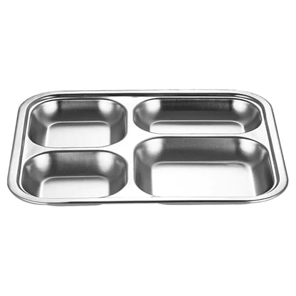 3/4/5 Sections Stainless Steel Food Plate