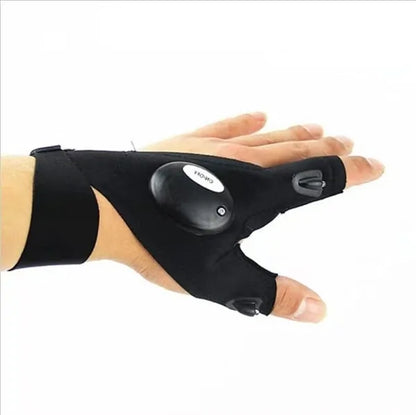 Flashlight Fingerless Glove