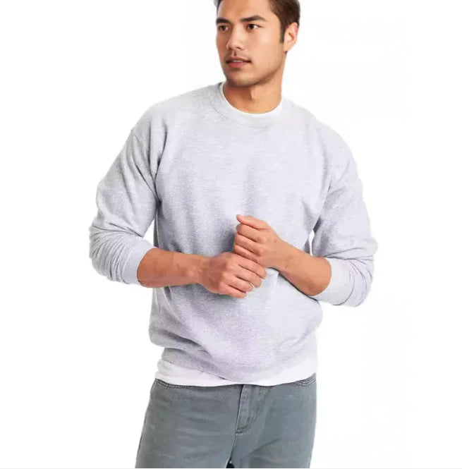 Solid Color Fashion Personality Round Neck Men's Top