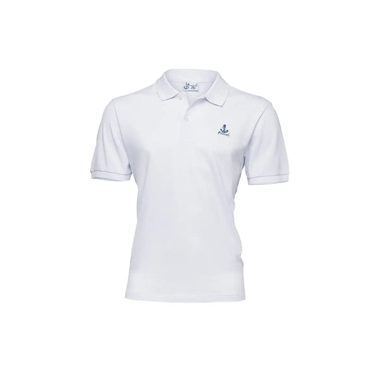 Anemoss Anchor Men's Polo Collar T-Shirt, Whit