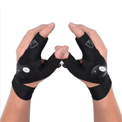 Flashlight Fingerless Glove