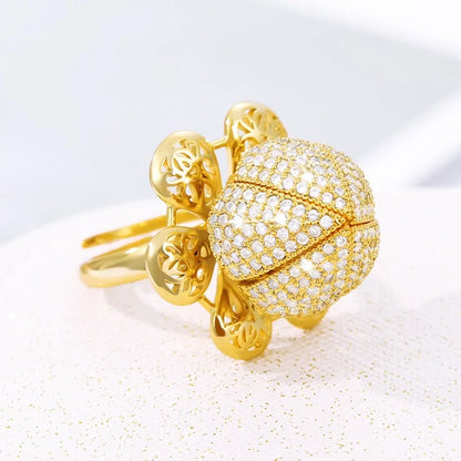 Gold Flower Bud Ring