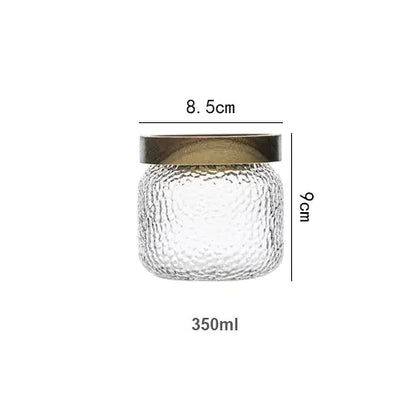 Glass Airtight Canister with Wood Lid