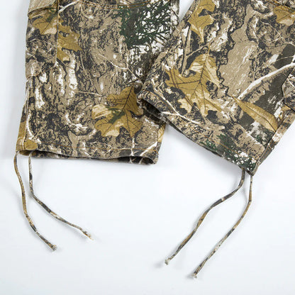 Unisex Camouflage Loose Straight Long Pants