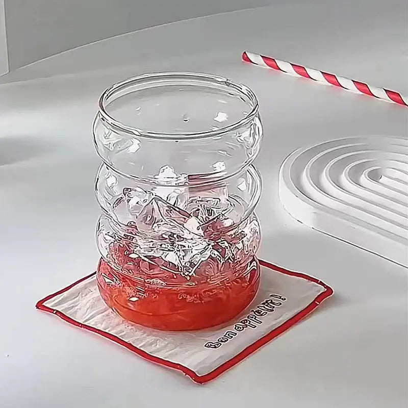 Wave-shaped Glass Cup Set