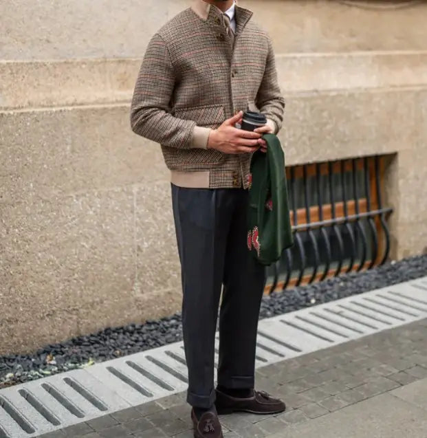 Bomber Jacket With Stand-up Collar